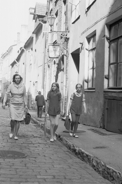 Old Tallinn. Sauna street in the Old Town.