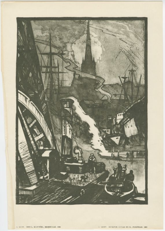 12 reproductions. Tallinn and the sea. In the evening.