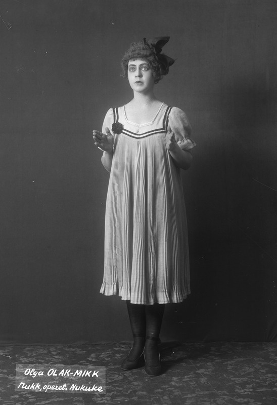 Foto, negatiiv, Olga, Mikk-Krull, Alesia osas, Edmond Audrani operett, Nukuke, Estonia, 1920