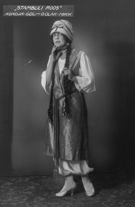 Foto, negatiiv, Olga, Mikk-Krull, Kondja Gül, Leo Falli operett, Stambuli roos, Estonia, 1923