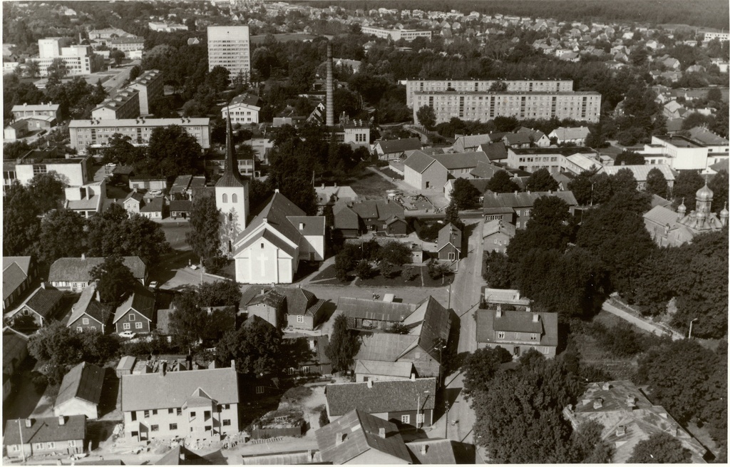 foto, Paide vaade õhust