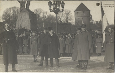 Tallinn. Paradise of the Anniversary of Estonian Independence 24.02.1920 in Tallinn Peetri Square.  duplicate photo