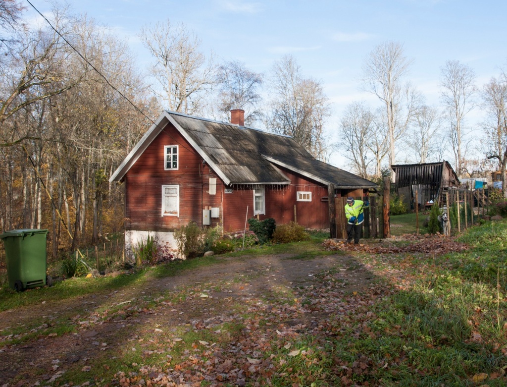 foto, Viljandimaa, Uusna, O. Väinsalu mälestustahvli avamine, 1977 rephoto