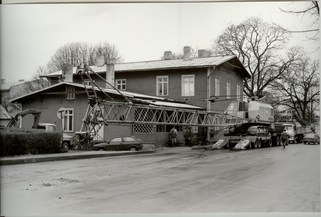 foto, Paide Kommertskeskuse ehitus 1992.a.