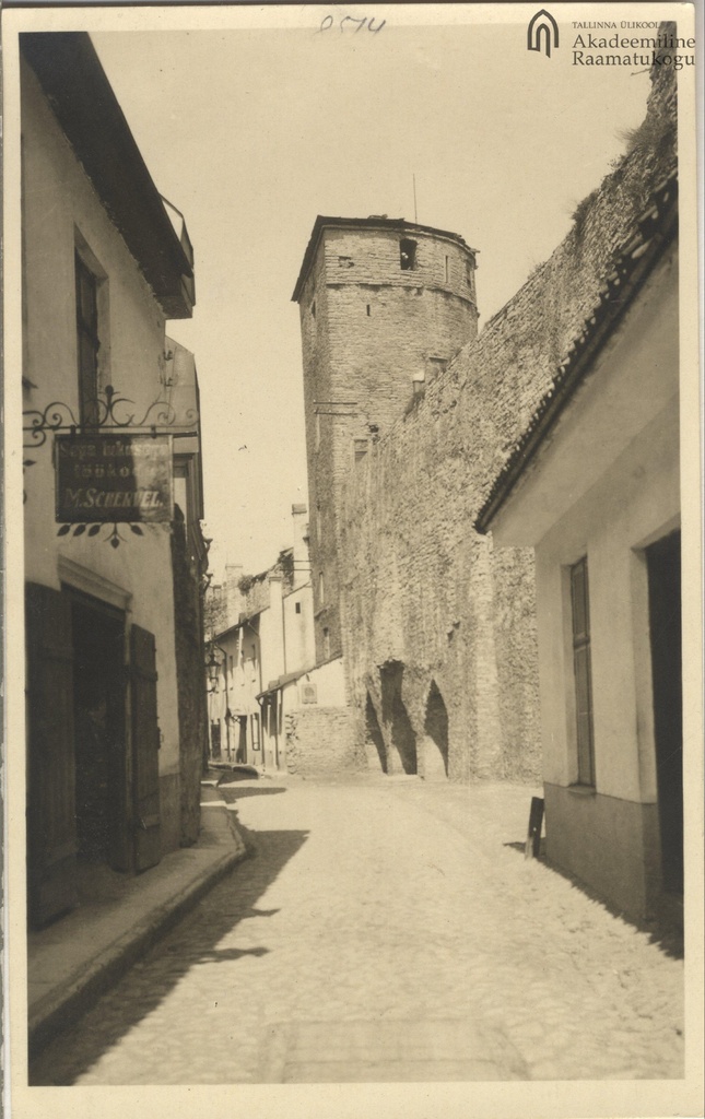 The tower behind the monk