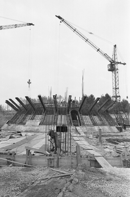 Tallinn Kloostrimetsa TV Tower. Construction of the TV Tower.