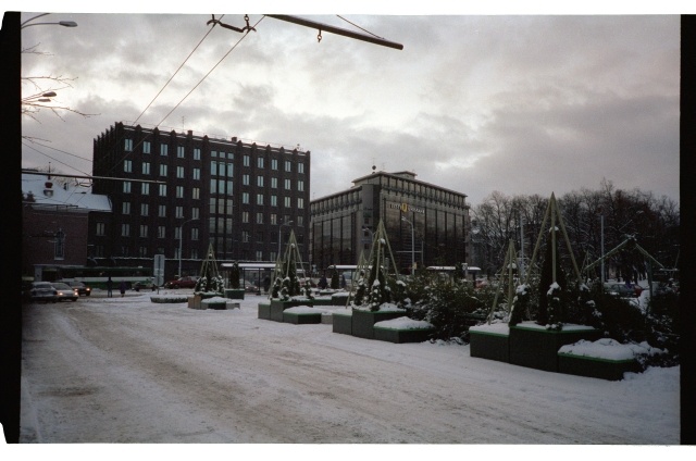 Christmas Eve in the Freedom Square in Tallinn