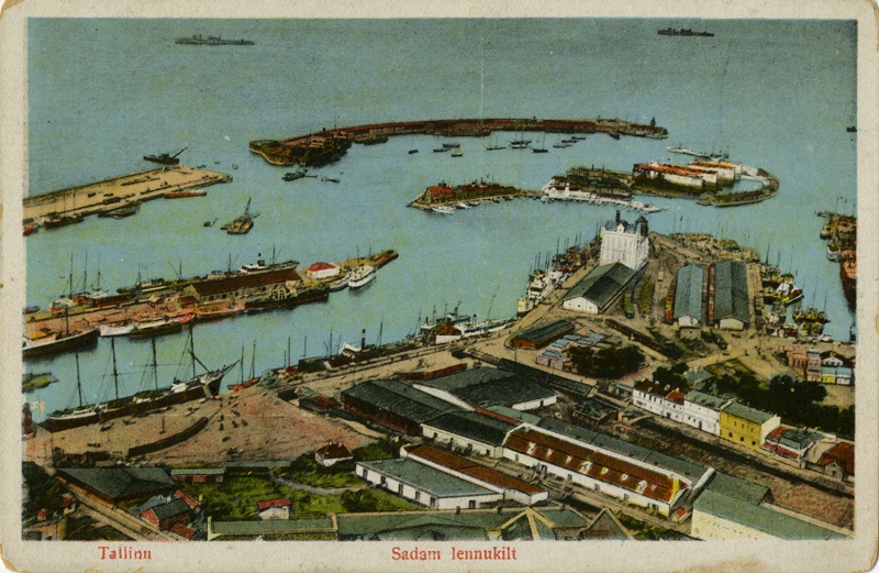 Tallinn Harbour from bird flight