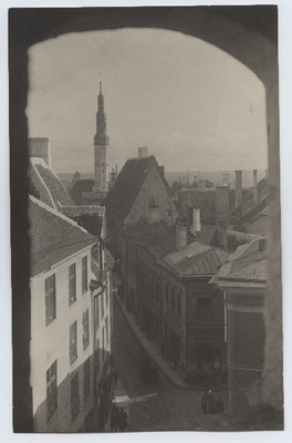 Tallinn, view of Pika street from Pika foot gates tower.  duplicate photo