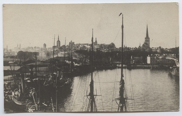 Tallinn, view from the port to the Old Town.