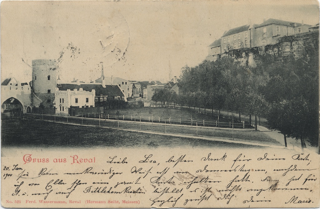 Gruss from Reval : Dom from the station