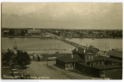 View from the sprayhouse tower on the Pärnu River  duplicate photo