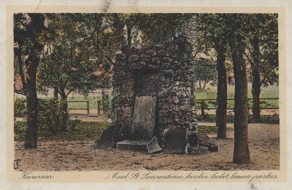 Kuresaar : self. Place of St. Laurentius Church in the city park
