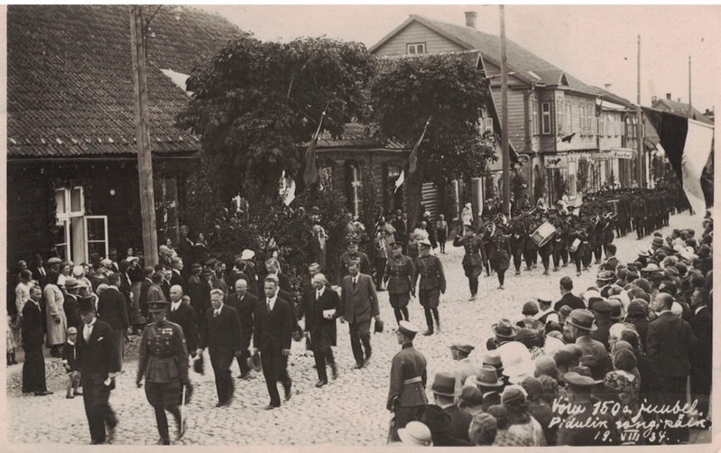 Foto. Võru linna 150. juubeli pidulik rongkäik, 19.08.1934.