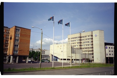 View from Rävala puiestee towards a. Laikmaa street in Tallinn  similar photo