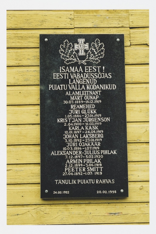 Vabadussõja mälestustahvel