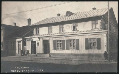 Postcard, Viljandi, hotel Bristol  duplicate photo