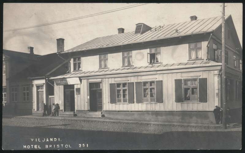 Postcard, Viljandi, hotel Bristol