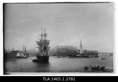 Vaade Tallinnale sadamast (Bogoljubovi maali järgi).  duplicate photo