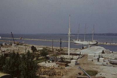 Construction site of Tallinn Olympic Sailing Centre in Pirita. Panoramic a, Part 2  similar photo