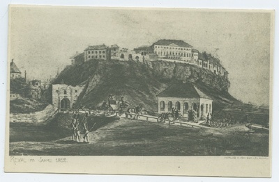 Unknown author, "Reval im Jahre 1812", view of Toompea on the north, at the forefront of Nunnevärav.  duplicate photo