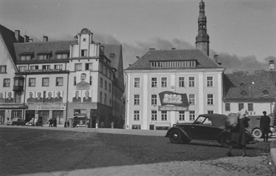 Tallinn, Raekoja plats dekoreeritud 1. mai puhul  similar photo
