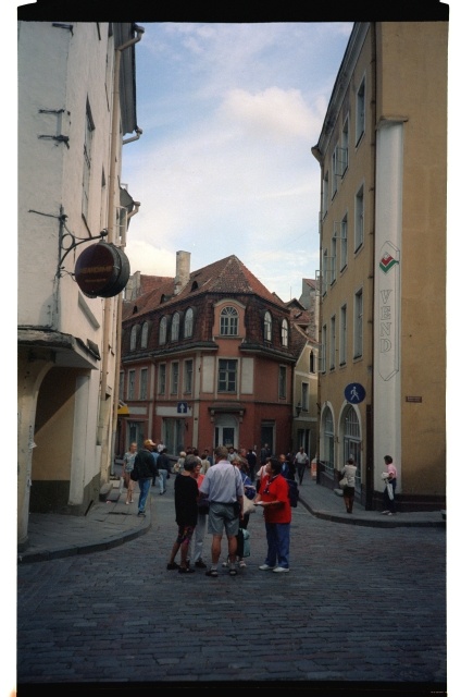 The crossing of Nunne, Pika and Rataskaevu streets in the Old Town of Tallinn