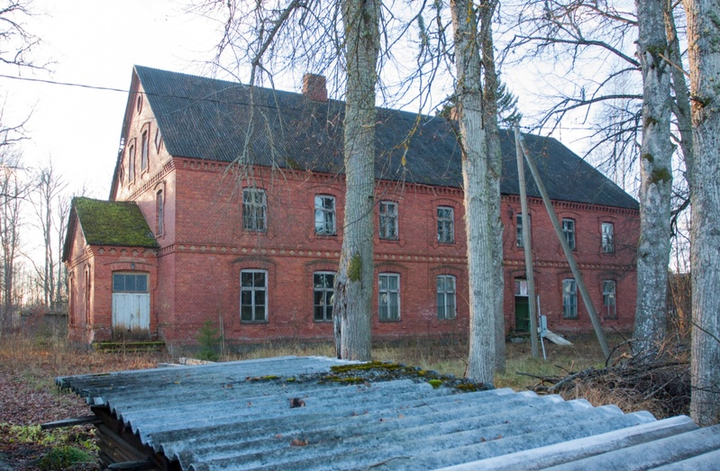 fotoKolga-Jaani khk Lalsi kool, maja ees õpilased u 1910 rephoto