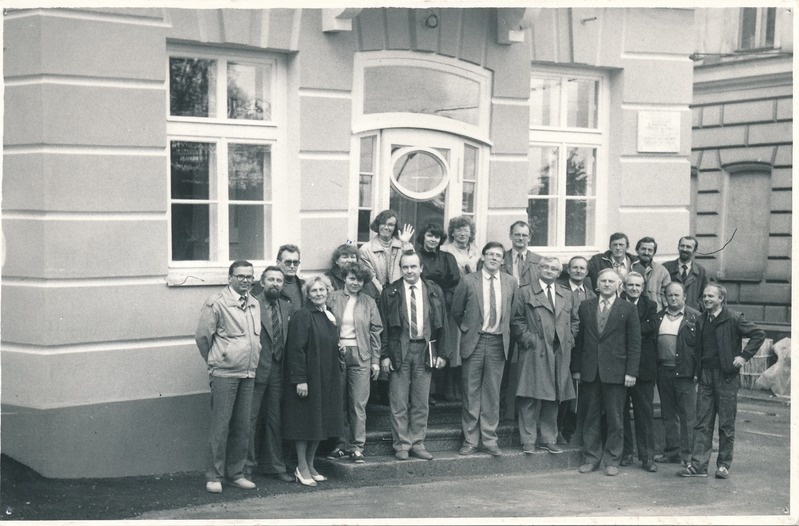 Raekoja plats 18. Restaureeritud Kivisilla apteegi üleandmine Poola firma Budimex poolt. Tartu, 1987.