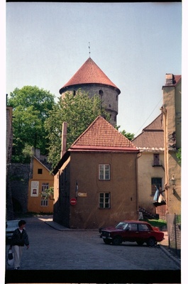 View from Rüütli Street in Tallinn Old Town Kiek in de Kök  similar photo