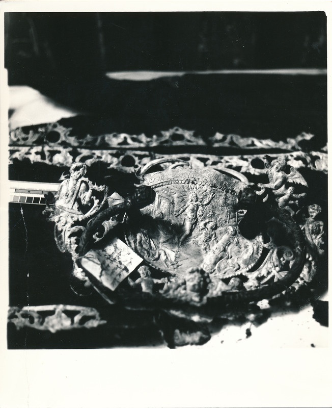 Arheoloogialeid. Tartu Jaani kiriku 1988. a arheoloogiliste uuringute käigus leitud Anna Elisabeth von Münnichi sarkofaagi restaureerimine.