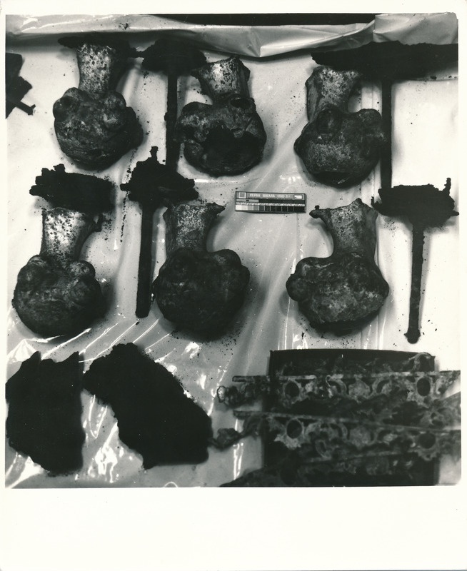 Arheoloogialeid. Tartu Jaani kiriku 1988. a arheoloogiliste uuringute käigus leitud Anna Elisabeth von Münnichi sarkofaagi restaureerimine.