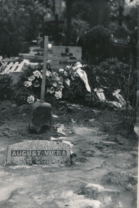 Tartu linnavaade. August Wiera haud Raadi kalmistul. 1974.a.
