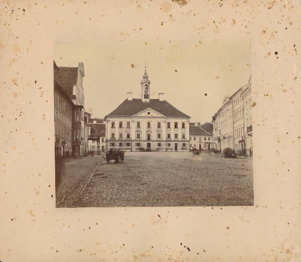 Raekoja plats ja raekoda. Tartu, 1880-1890.