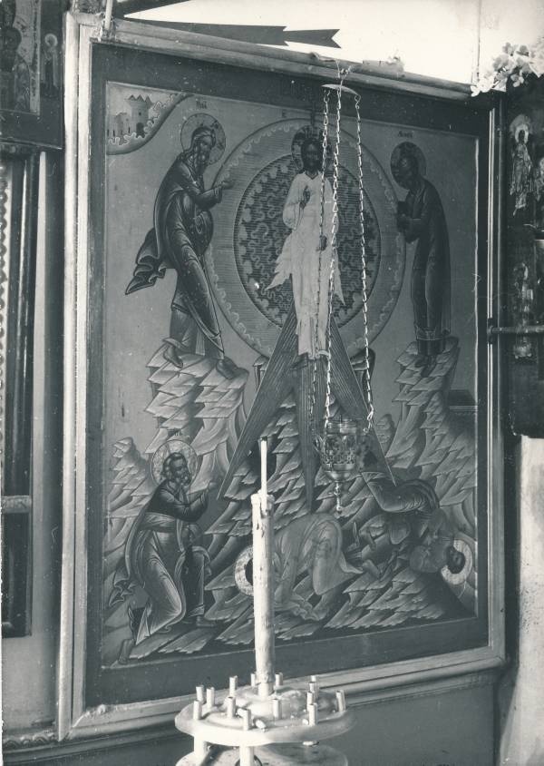 Tartu kirikutes leiduvad kultusesemed. Ikoon vanausuliste palvemajas, Põik tn 10. 1976.a.