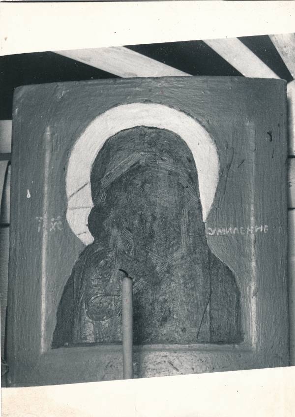 Tartu kirikutes leiduvad kultusesemed. Ikoon vanausuliste palvemajas, Põik tn 10. 1976.a.