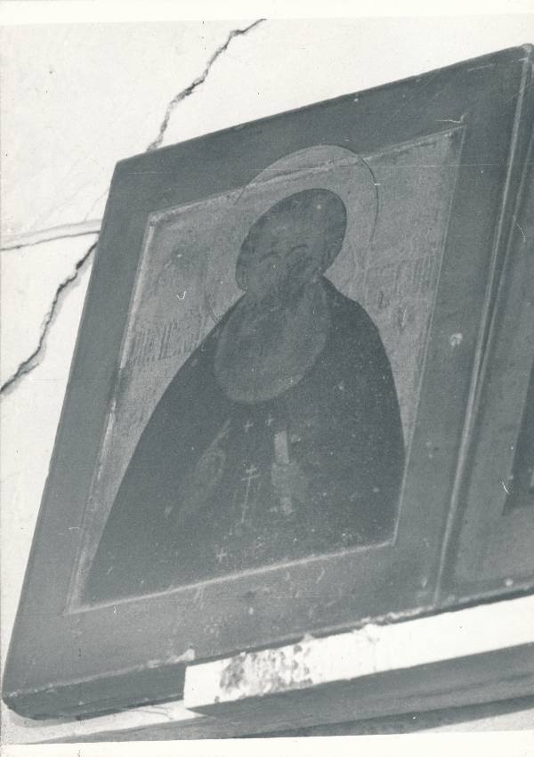 Tartu kirikutes leiduvad kultusesemed. Ikoon vanausuliste palvemajas, Põik tn 10. 1976.a.