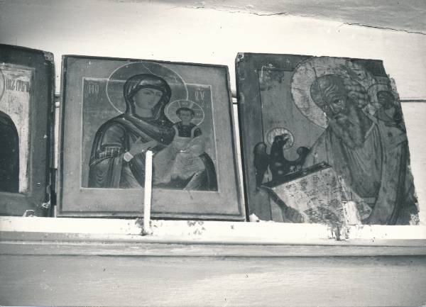 Tartu kirikutes leiduvad kultusesemed. Ikoon vanausuliste palvemajas, Põik tn 10. 1976.a.