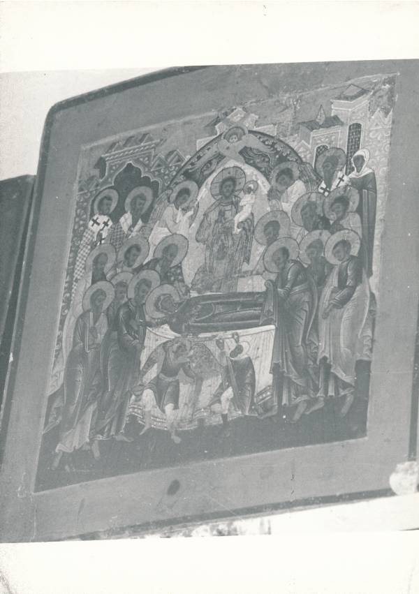 Tartu kirikutes leiduvad kultusesemed. Ikoon vanausuliste palvemajas, Põik tn 10. 1976.a.