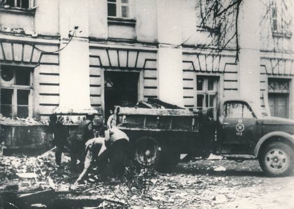 Tartu Ülikool. Peahoone põlengujärgsed taastamistööd. 1965.a.