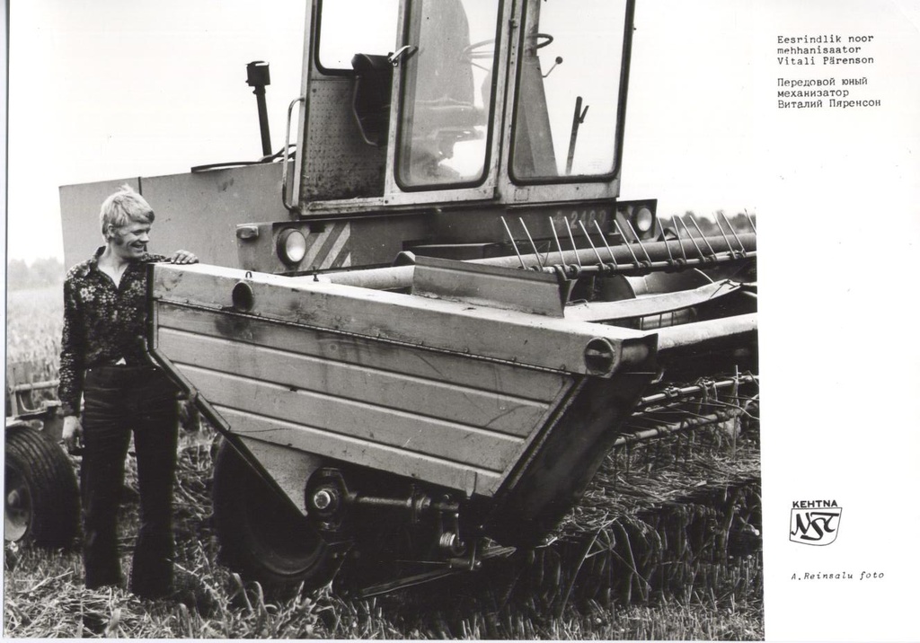 Kehtna Näidissovhoostehnikumi eesrindlik noor mehhanisaator Vitali Pärenson