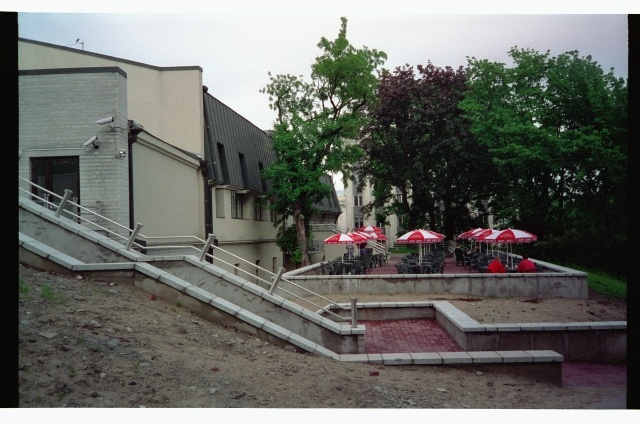 Outdoor cafe at the back of Tallinn Business Centre