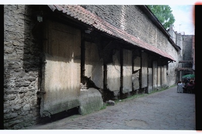 Stone shades on the wall of Katariina in the Old Town of Tallinn  similar photo