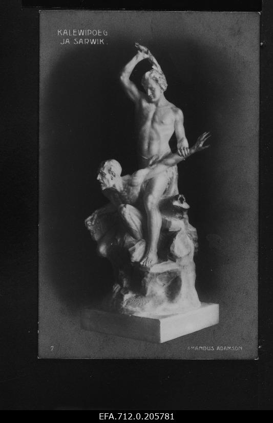 Amandus Adamsoni skulptuur "Kalevipoeg ja Sarvik".