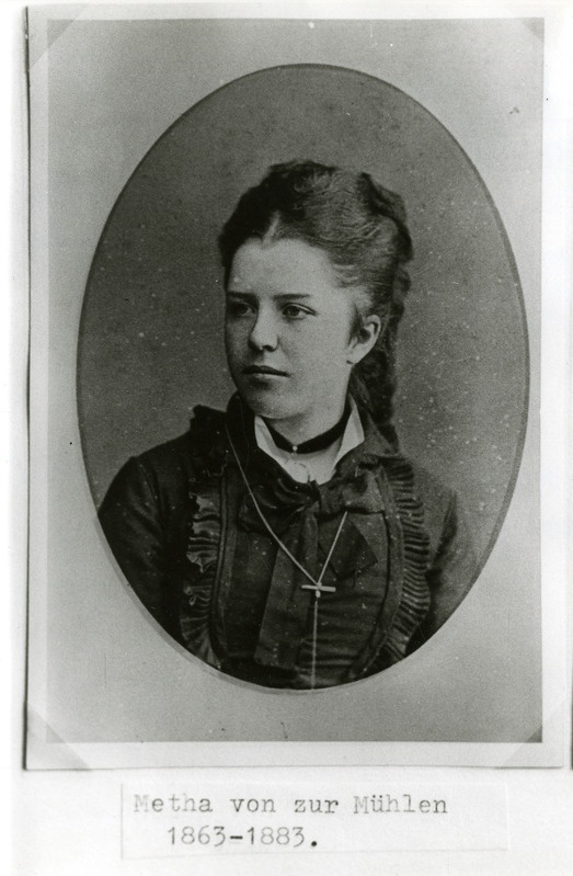 Meta Johanna Ottilie Apollonia von Güldenstubbe:rinnaportree, u. 1880.a.