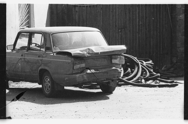 Avariiline žigulii politseiameti hoovis