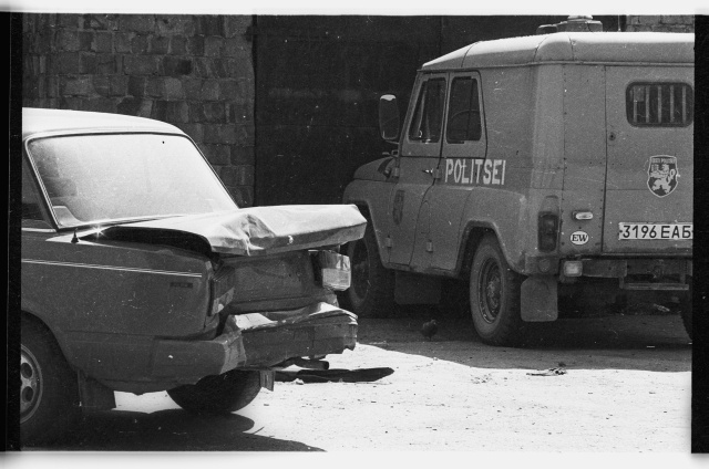 Avariiline žigulii ja politseiauto