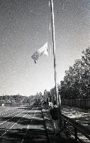 Kingissepa rajooni suvespartakiaad 1958. aastal: lipu heiskamine