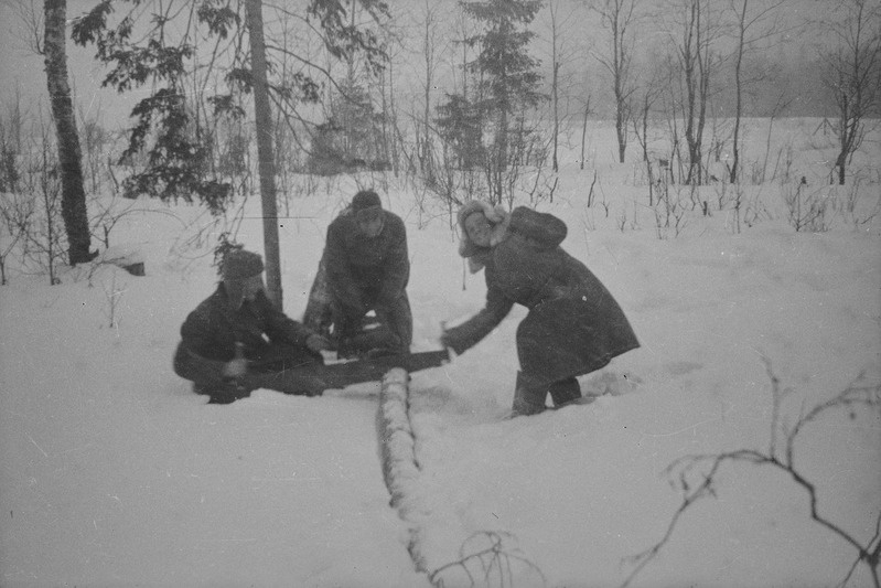 7. Eesti Laskurdiviisi võitlejad talvisel rännakul