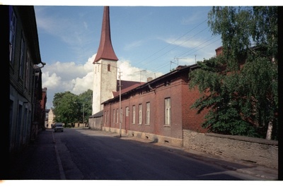 View of the Rakvere Trinity Church and the teacher's house on Pikal Street  similar photo